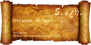 Strauss Ámos névjegykártya